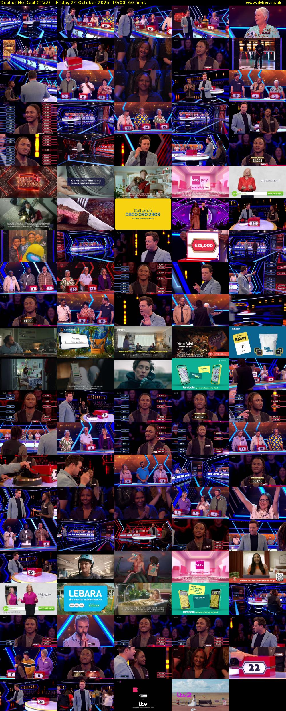 Deal or No Deal (ITV2) Friday 24 October 2025 19:00 - 20:00