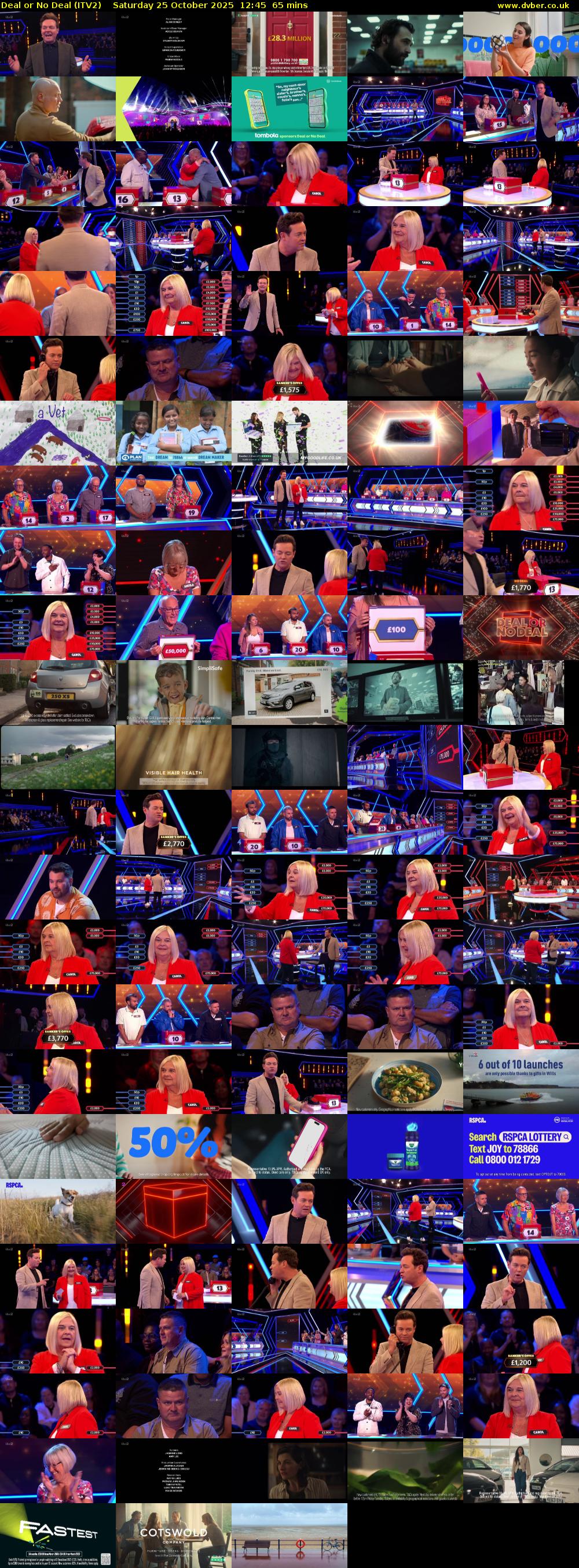 Deal or No Deal (ITV2) Saturday 25 October 2025 12:45 - 13:50