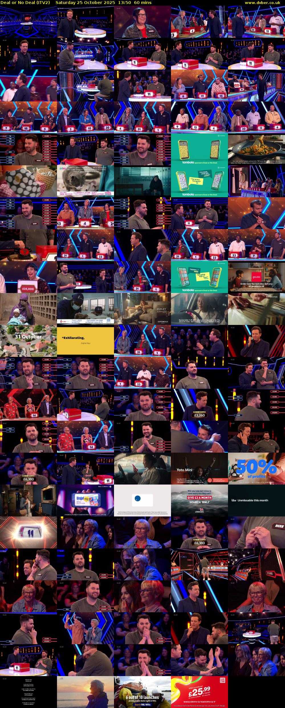 Deal or No Deal (ITV2) Saturday 25 October 2025 13:50 - 14:50