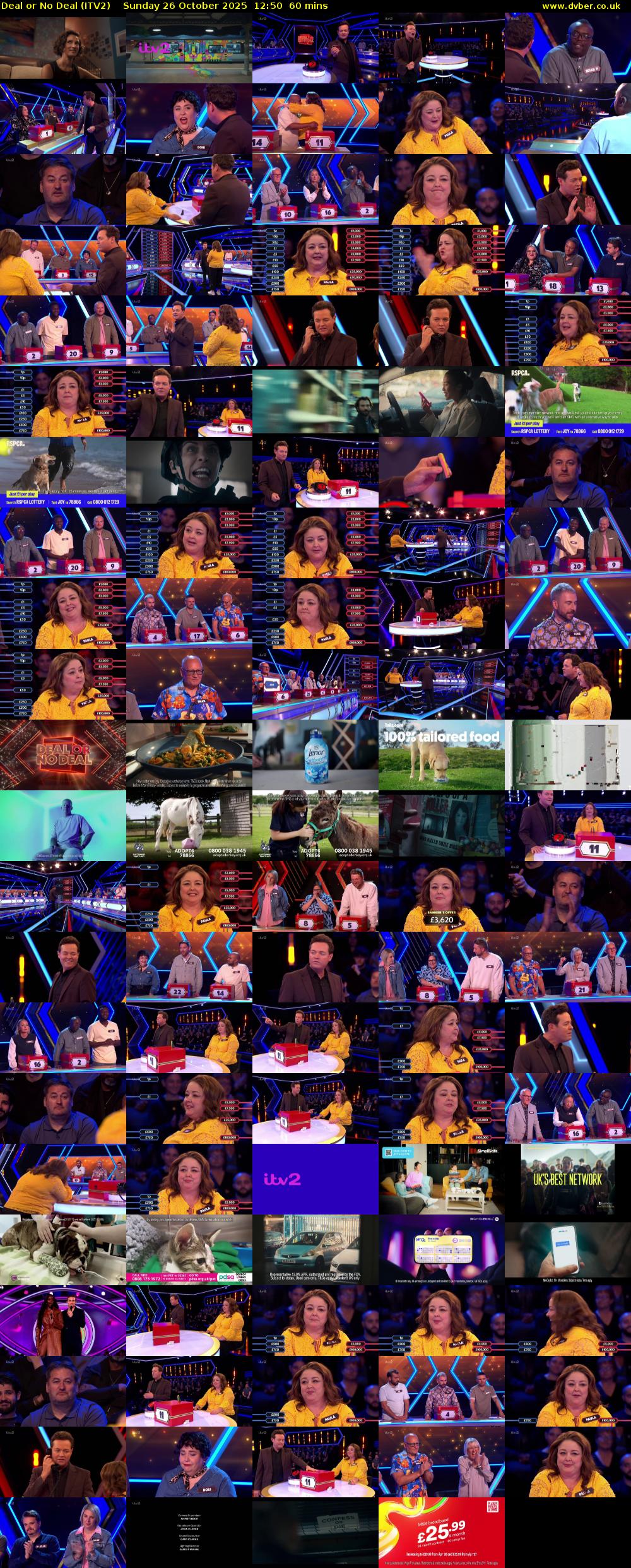 Deal or No Deal (ITV2) Sunday 26 October 2025 12:50 - 13:50