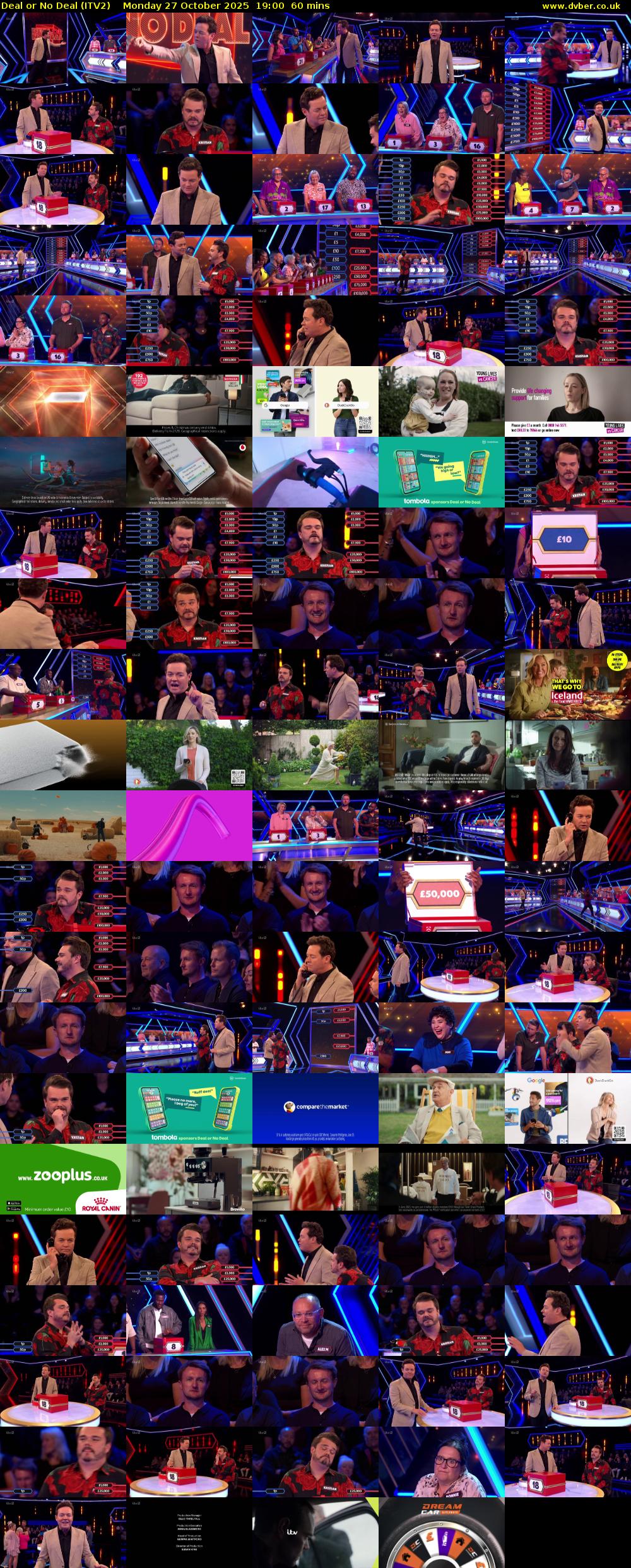 Deal or No Deal (ITV2) Monday 27 October 2025 19:00 - 20:00