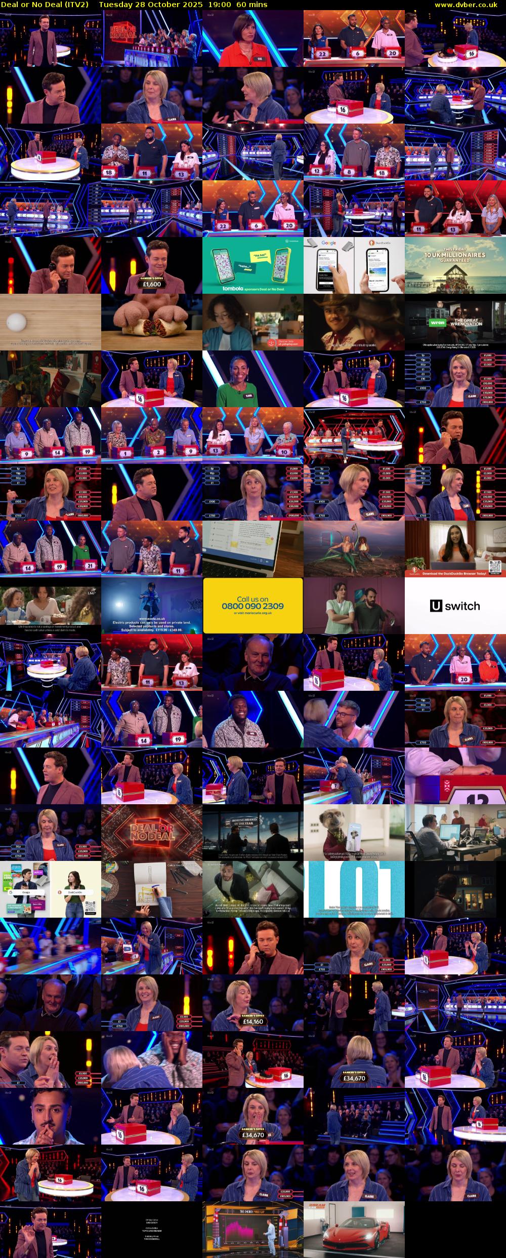 Deal or No Deal (ITV2) Tuesday 28 October 2025 19:00 - 20:00
