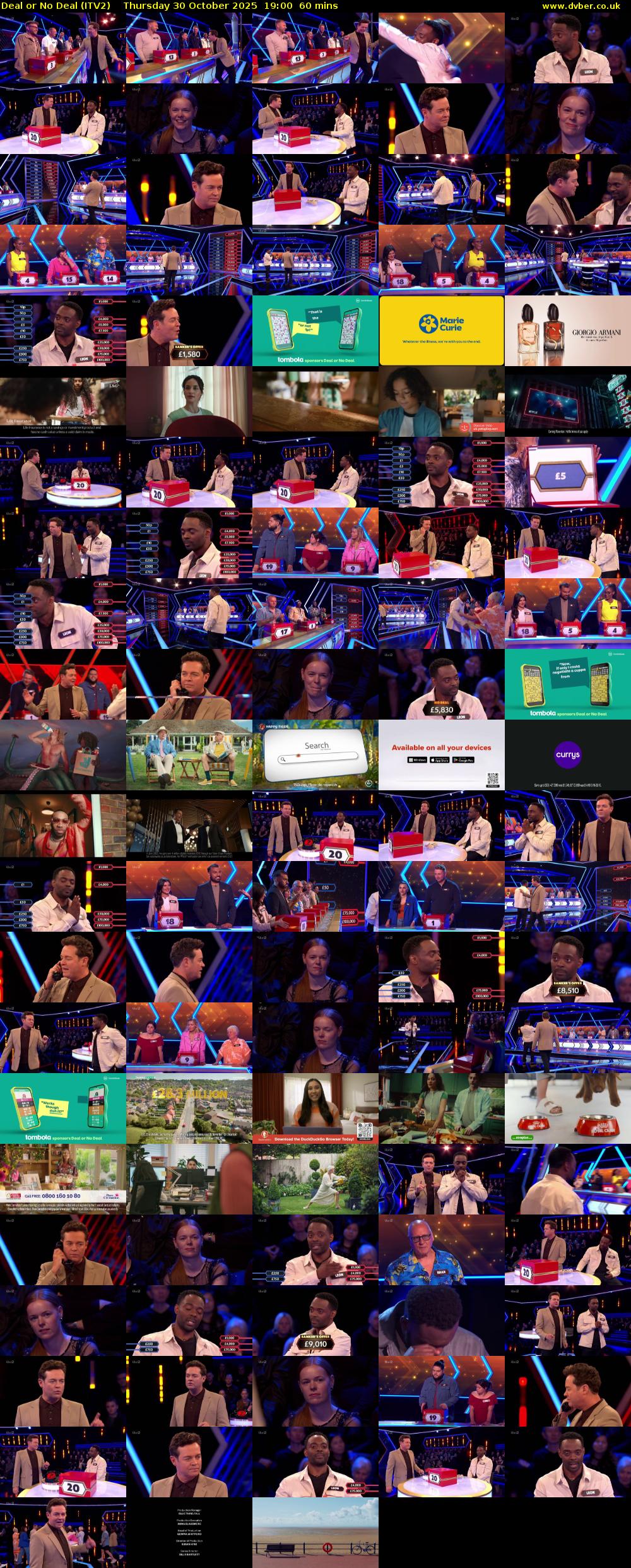 Deal or No Deal (ITV2) Thursday 30 October 2025 19:00 - 20:00