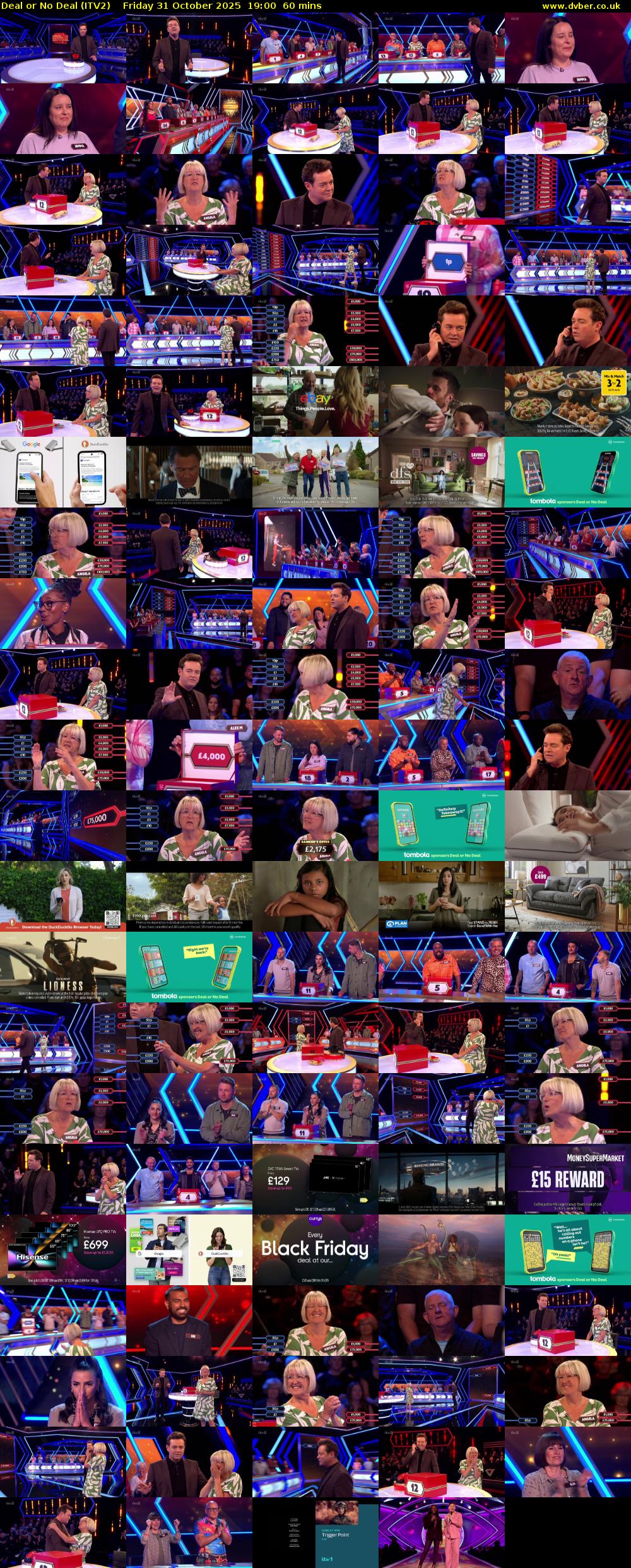 Deal or No Deal (ITV2) Friday 31 October 2025 19:00 - 20:00