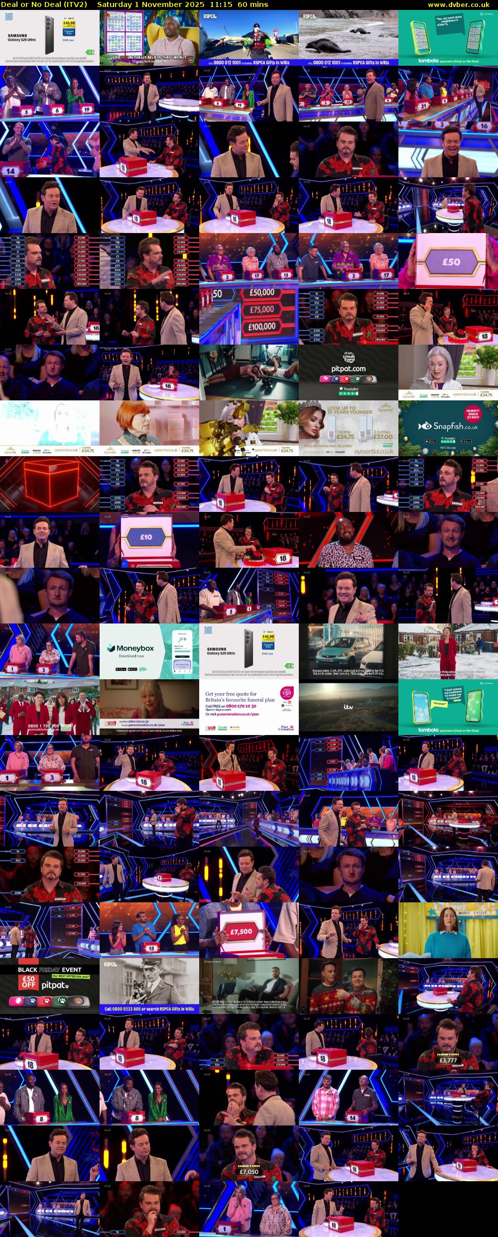Deal or No Deal (ITV2) Saturday 1 November 2025 11:15 - 12:15