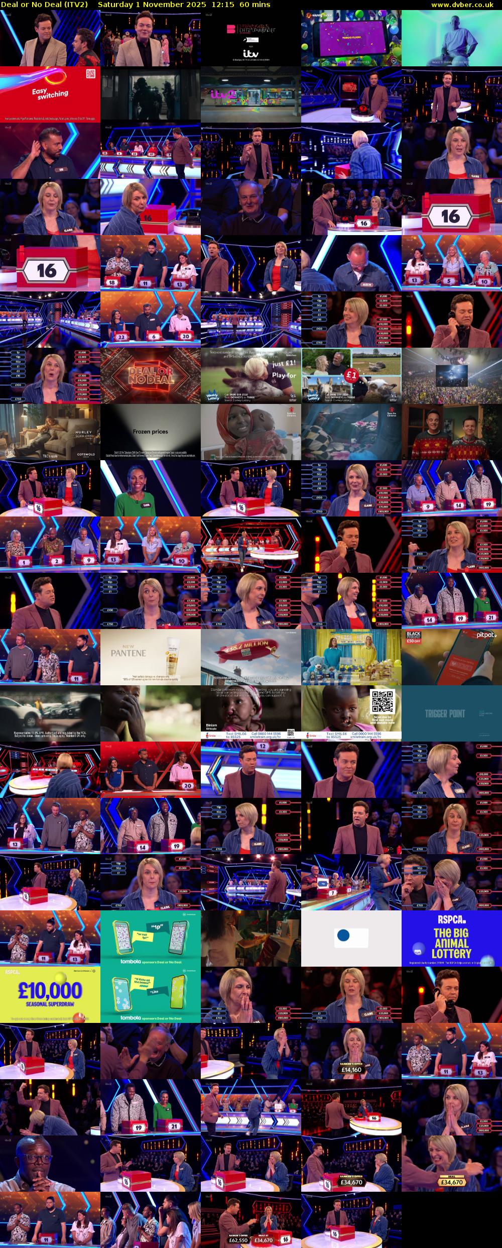 Deal or No Deal (ITV2) Saturday 1 November 2025 12:15 - 13:15