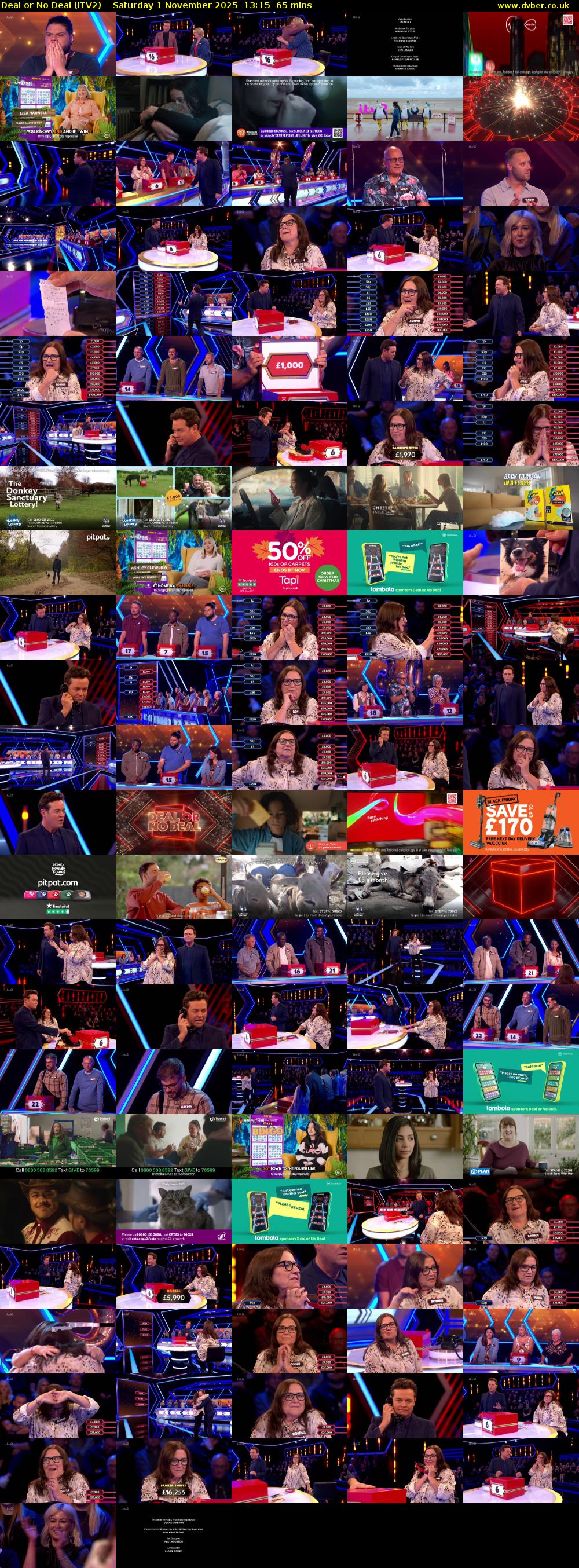 Deal or No Deal (ITV2) Saturday 1 November 2025 13:15 - 14:20