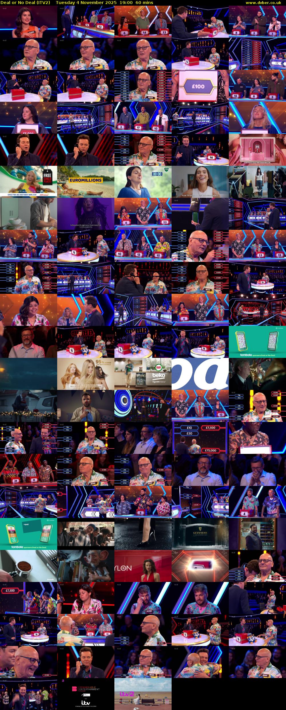 Deal or No Deal (ITV2) Tuesday 4 November 2025 19:00 - 20:00