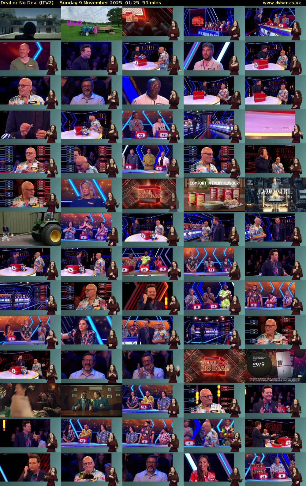 Deal or No Deal (ITV2) Sunday 9 November 2025 01:25 - 02:15