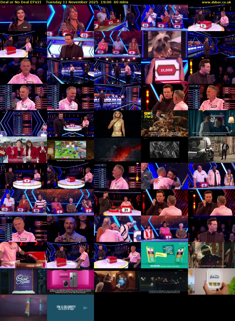 Deal or No Deal (ITV2) Tuesday 11 November 2025 19:00 - 20:00