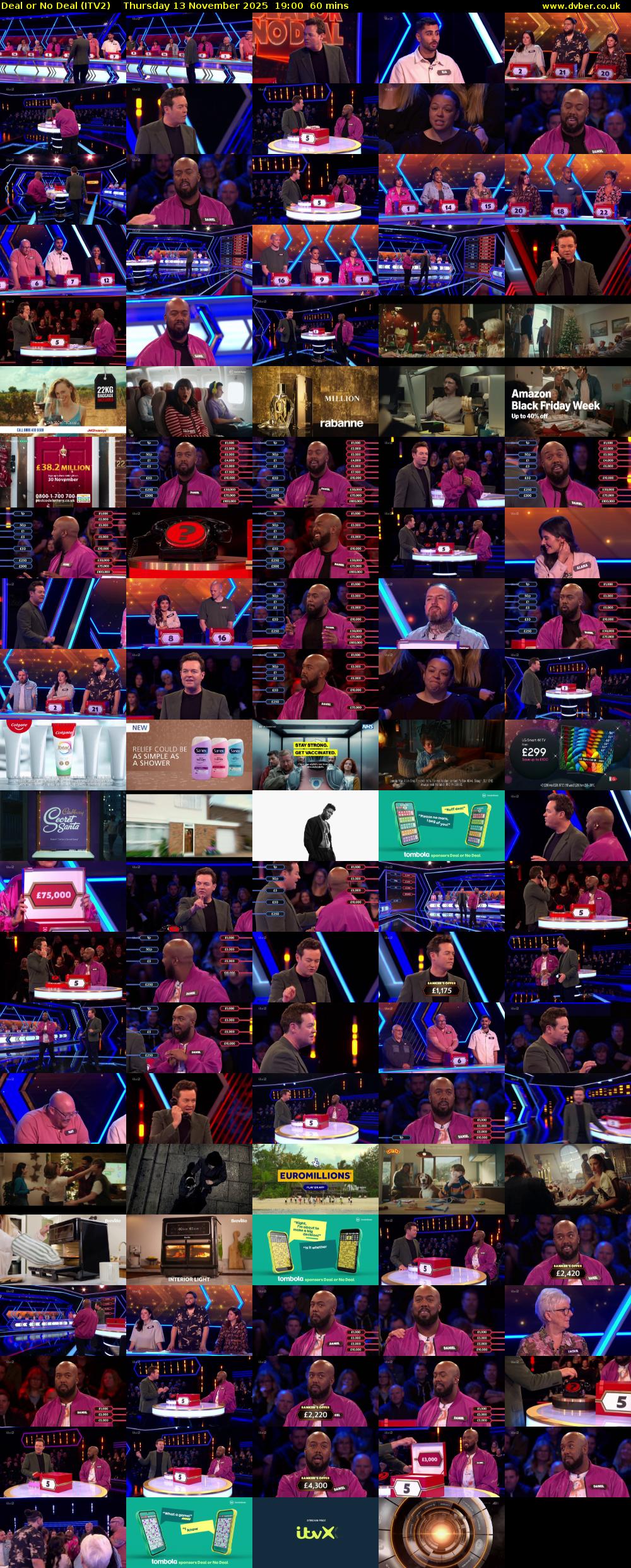 Deal or No Deal (ITV2) Thursday 13 November 2025 19:00 - 20:00