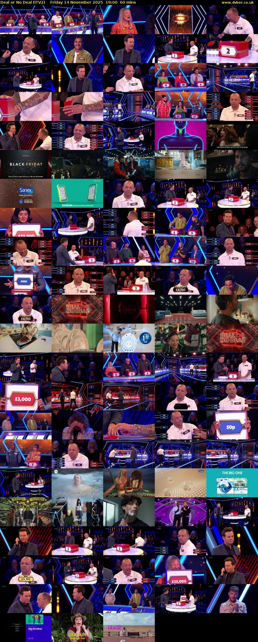 Deal or No Deal (ITV2) Friday 14 November 2025 19:00 - 20:00