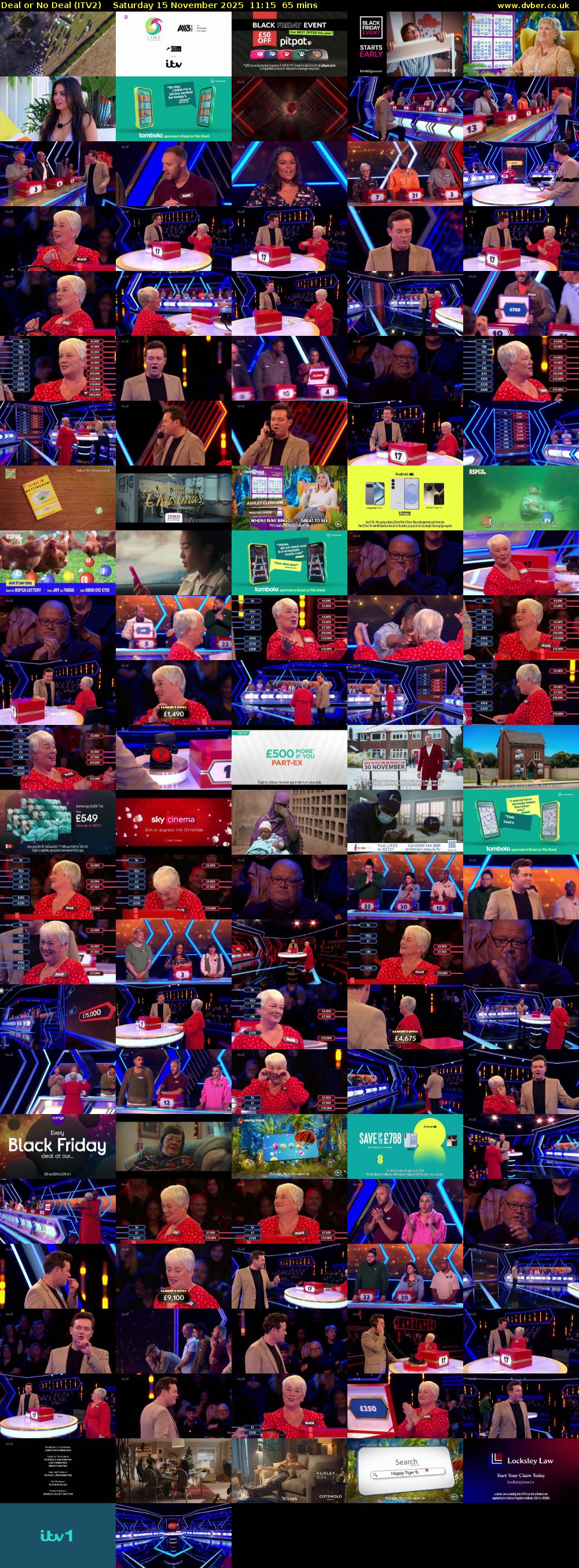 Deal or No Deal (ITV2) Saturday 15 November 2025 11:15 - 12:20