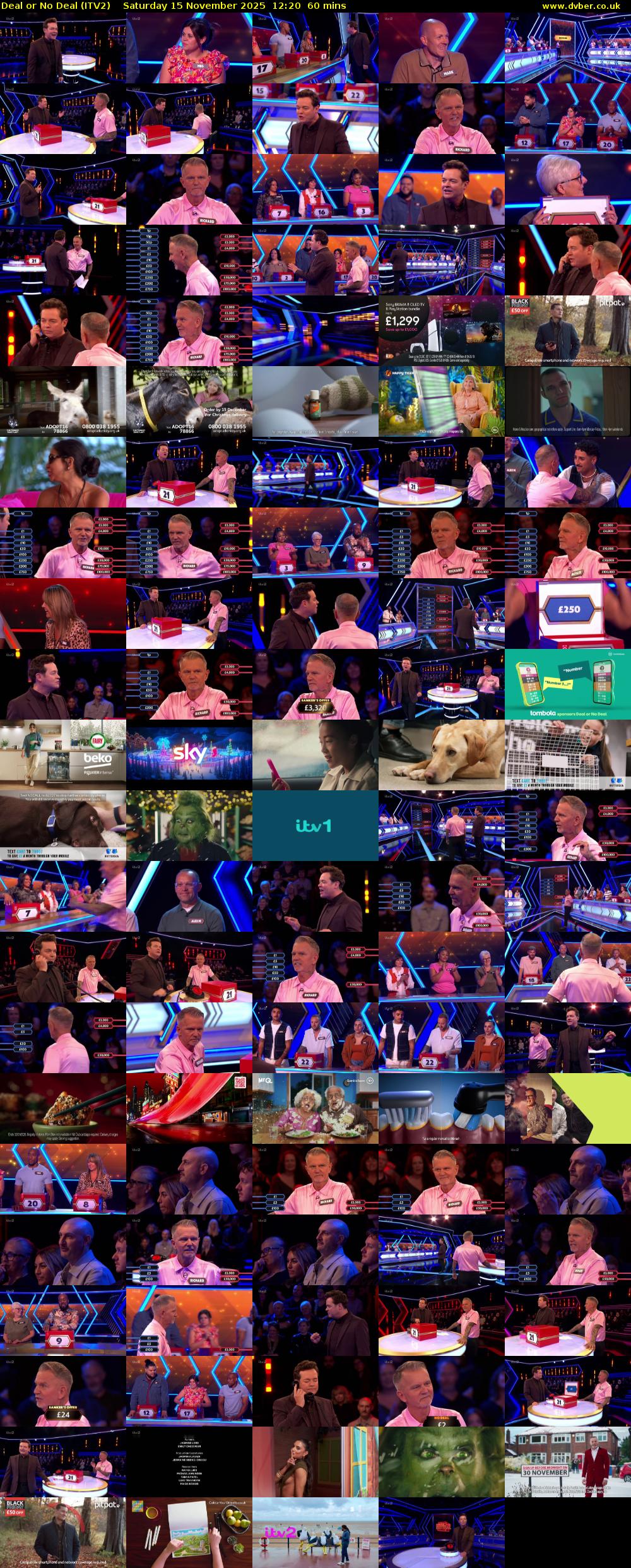 Deal or No Deal (ITV2) Saturday 15 November 2025 12:20 - 13:20