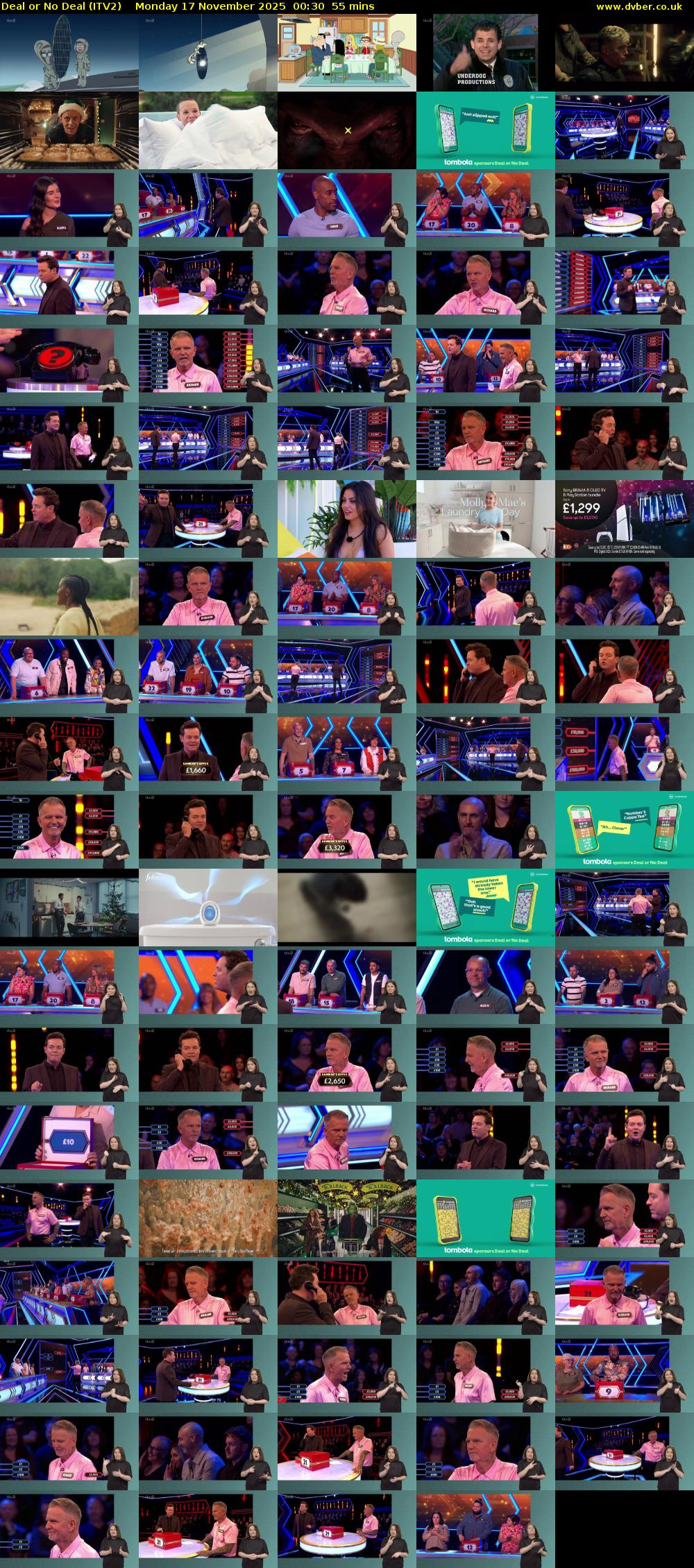 Deal or No Deal (ITV2) Monday 17 November 2025 00:30 - 01:25
