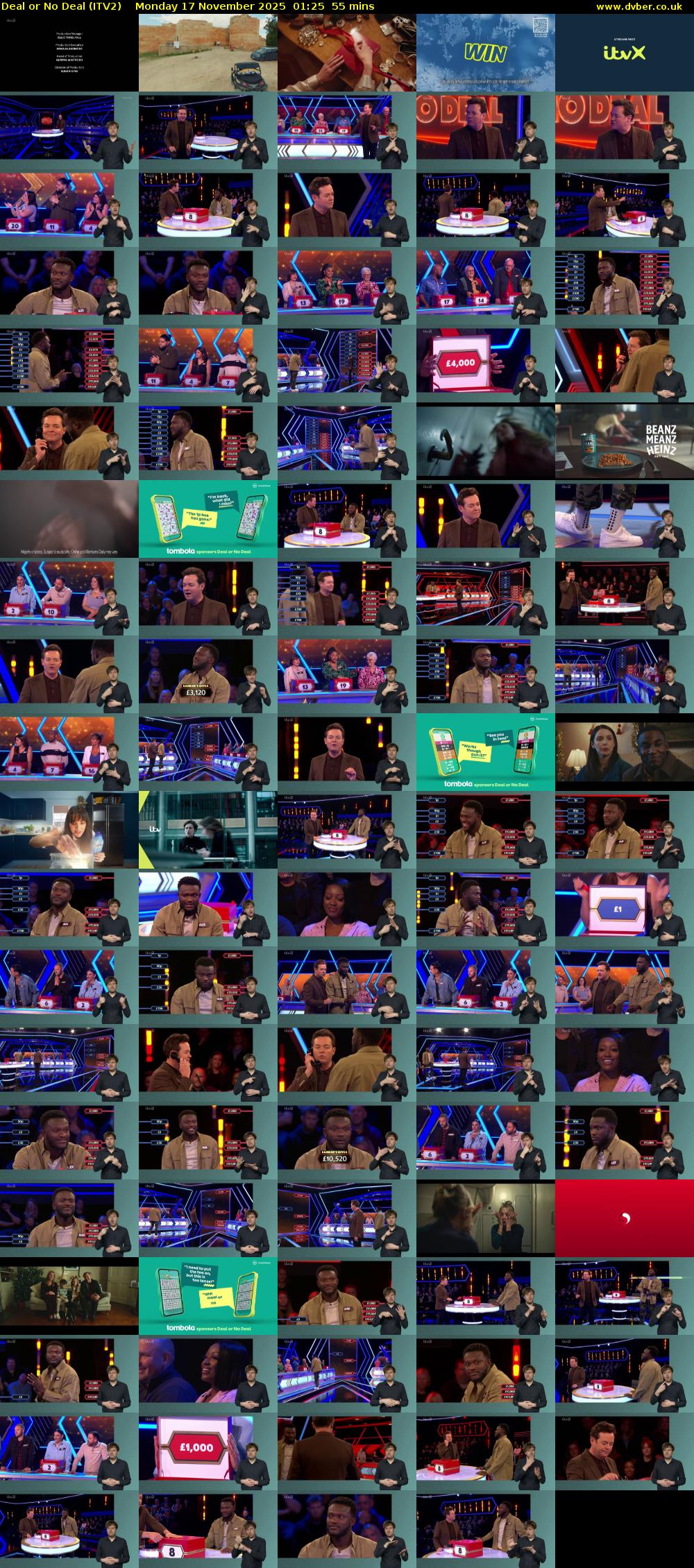 Deal or No Deal (ITV2) Monday 17 November 2025 01:25 - 02:20