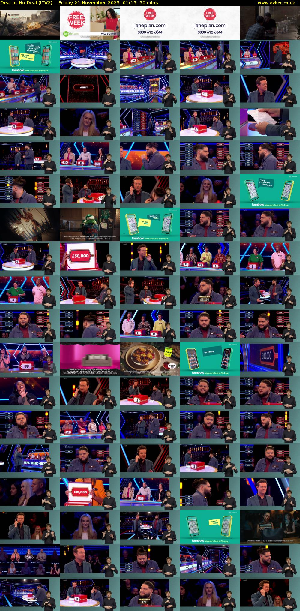 Deal or No Deal (ITV2) Friday 21 November 2025 01:15 - 02:05