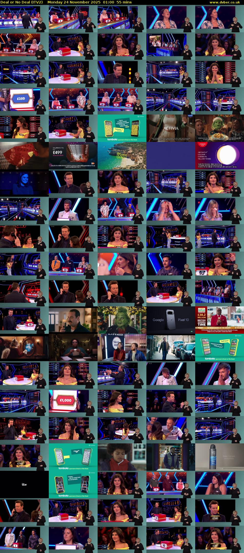 Deal or No Deal (ITV2) Monday 24 November 2025 01:00 - 01:55