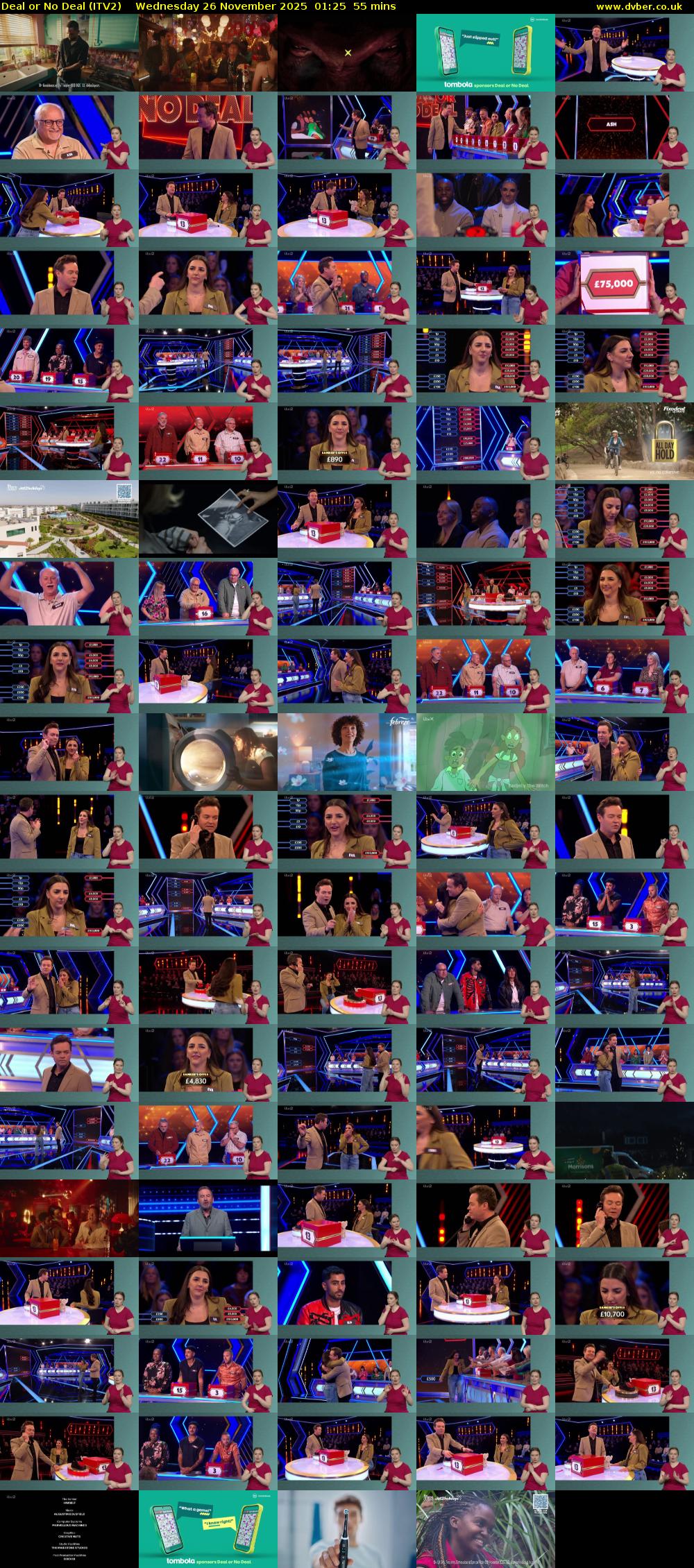 Deal or No Deal (ITV2) Wednesday 26 November 2025 01:25 - 02:20