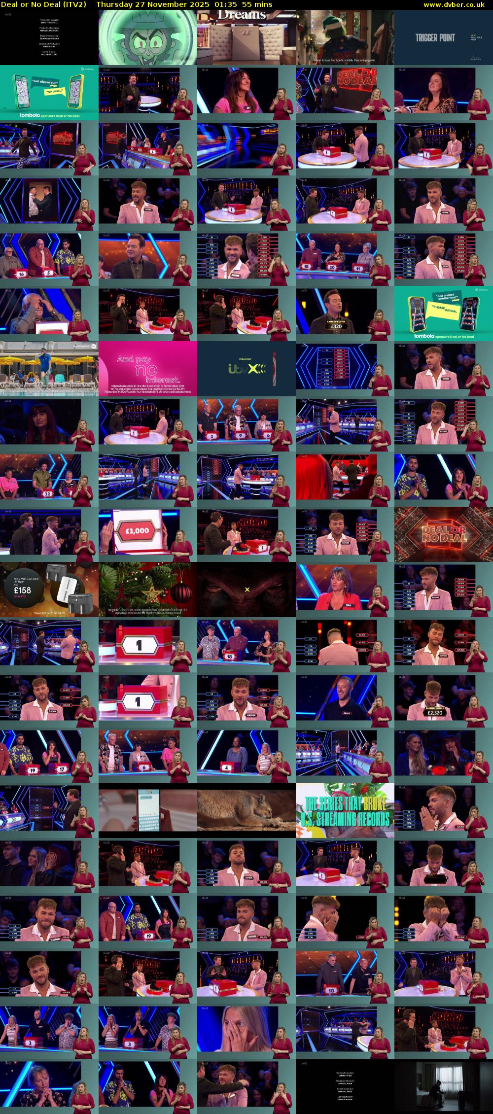 Deal or No Deal (ITV2) Thursday 27 November 2025 01:35 - 02:30