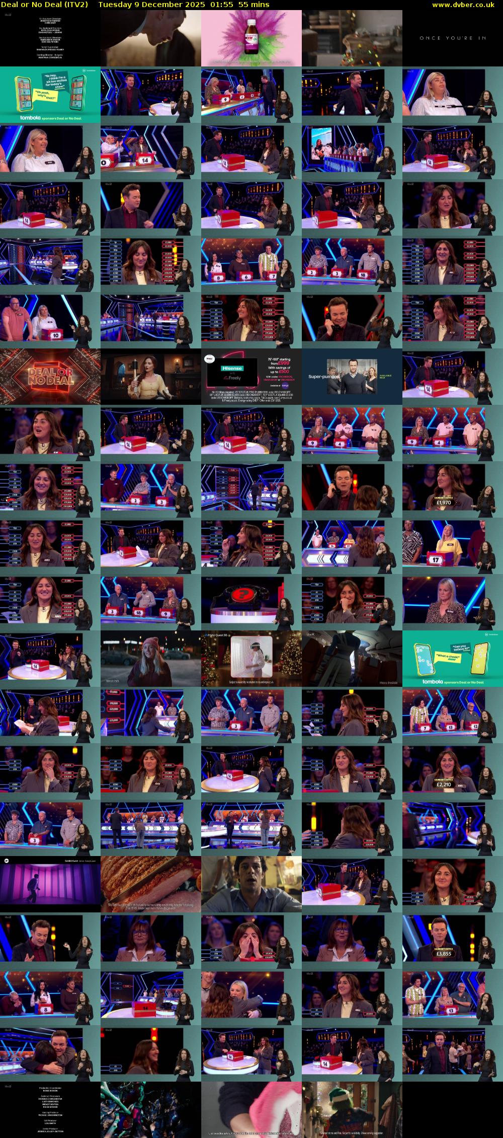 Deal or No Deal (ITV2) Tuesday 9 December 2025 01:55 - 02:50