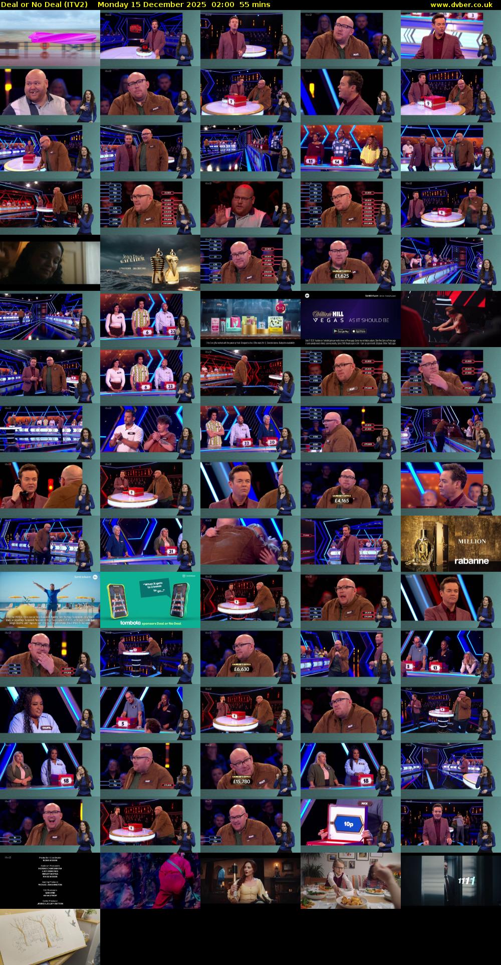 Deal or No Deal (ITV2) Monday 15 December 2025 02:00 - 02:55