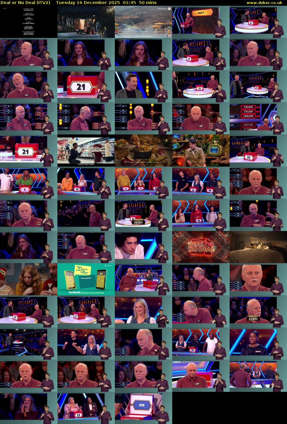 Deal or No Deal (ITV2) Tuesday 16 December 2025 01:45 - 02:35