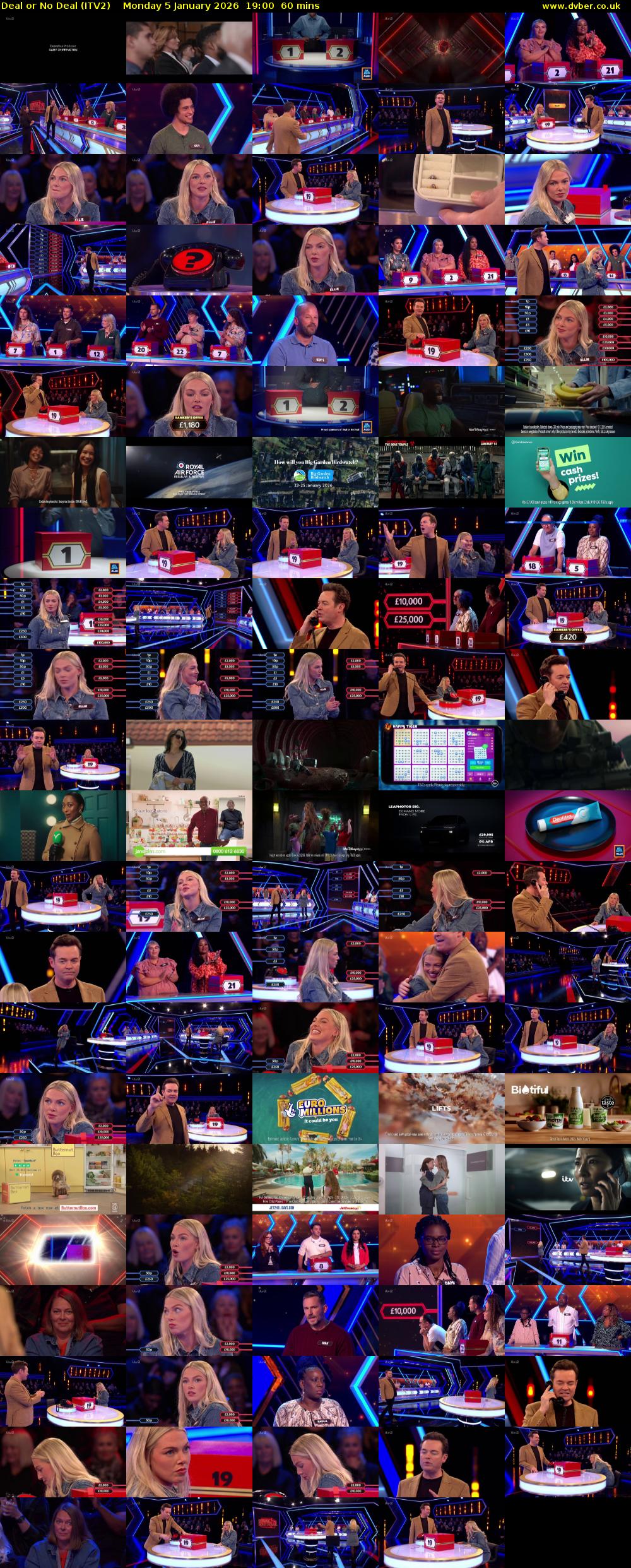 Deal or No Deal (ITV2) Monday 5 January 2026 19:00 - 20:00
