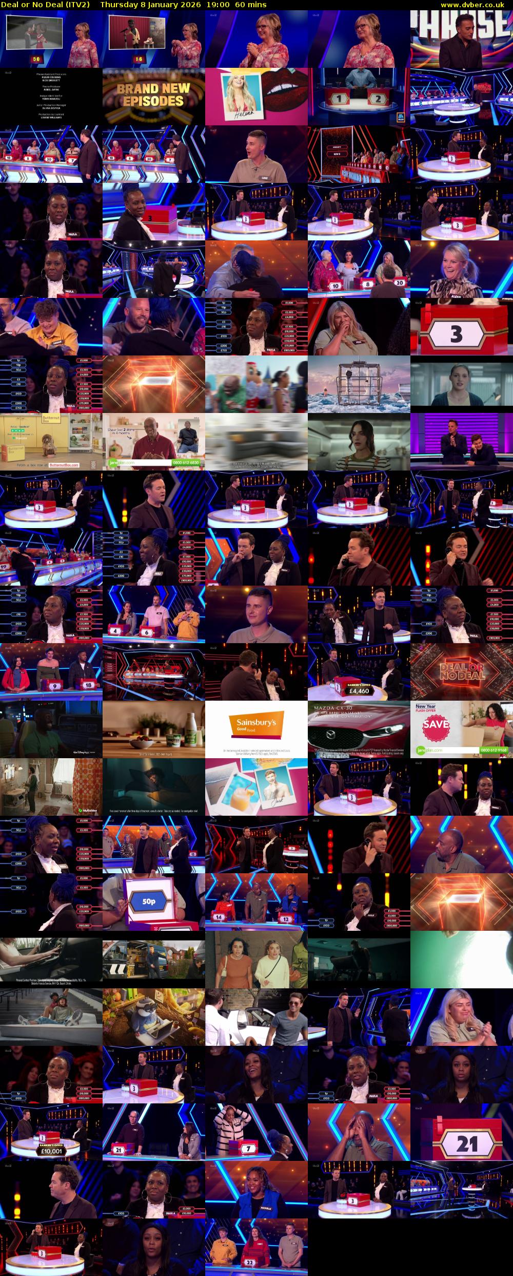 Deal or No Deal (ITV2) Thursday 8 January 2026 19:00 - 20:00