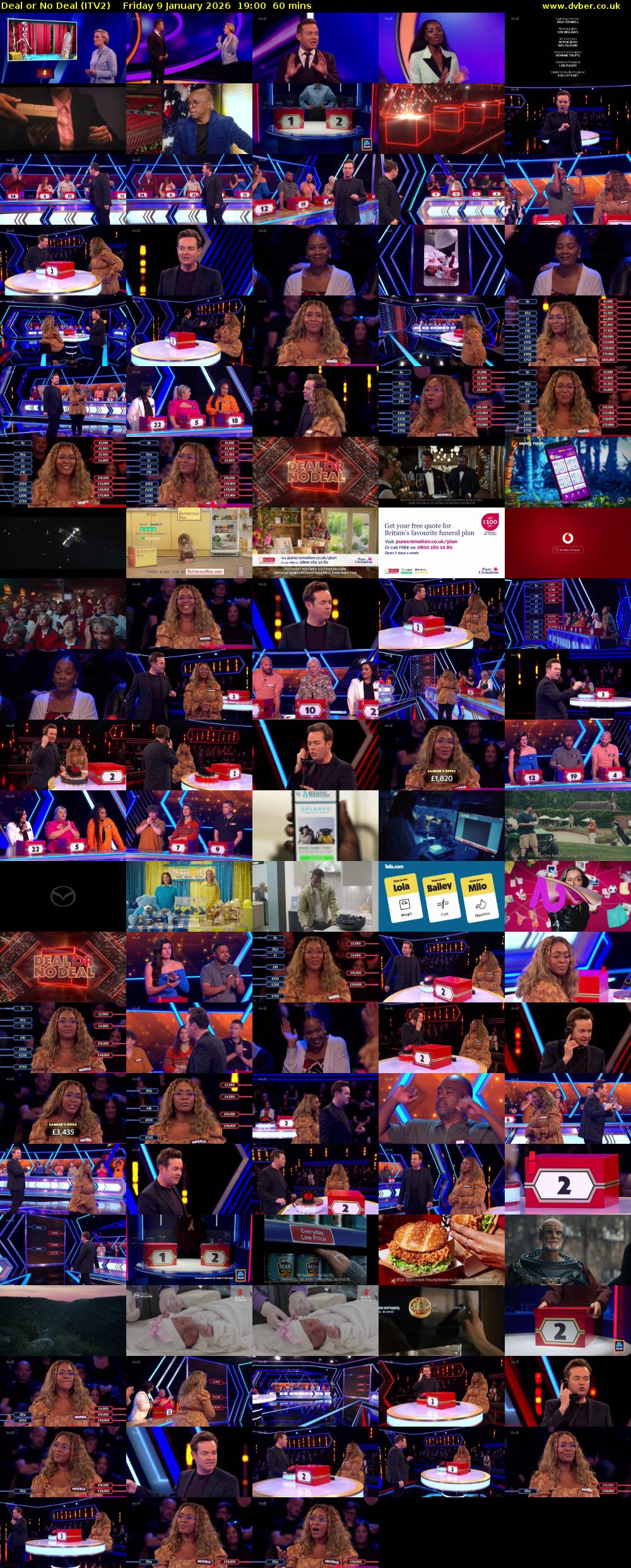 Deal or No Deal (ITV2) Friday 9 January 2026 19:00 - 20:00