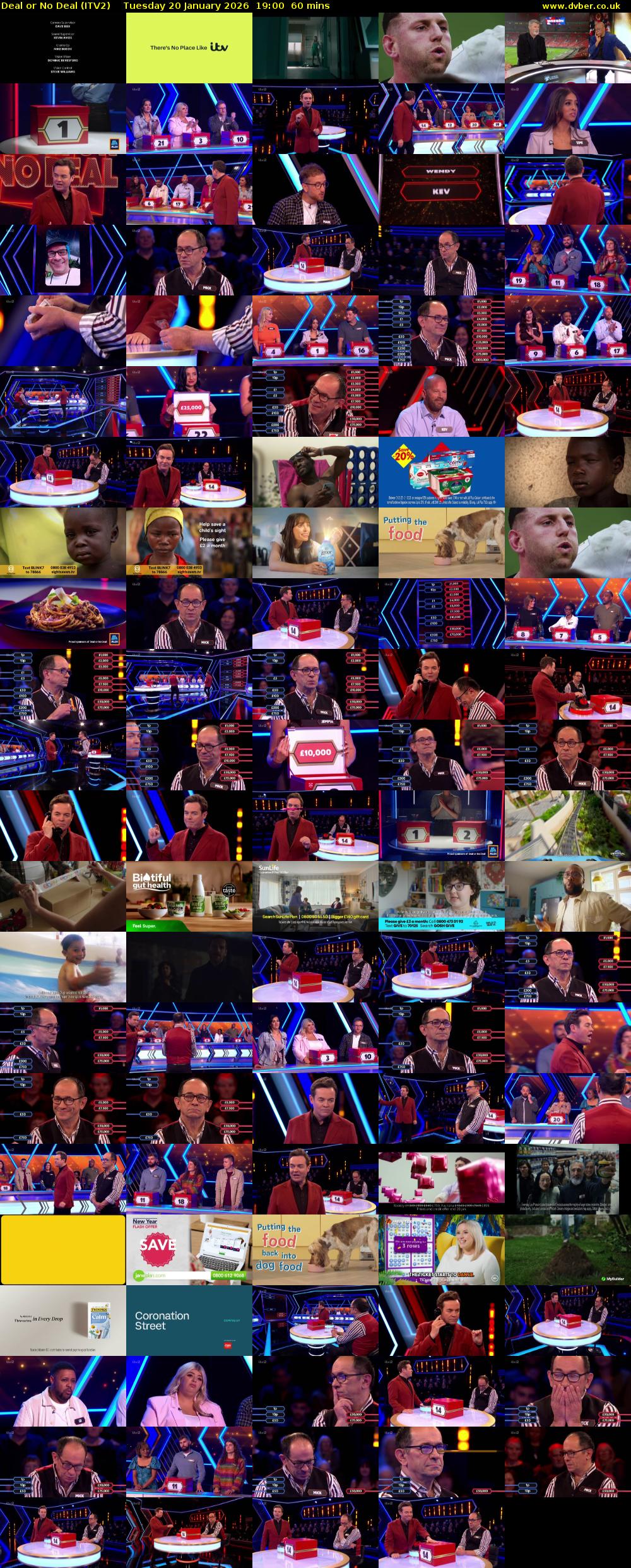 Deal or No Deal (ITV2) Tuesday 20 January 2026 19:00 - 20:00