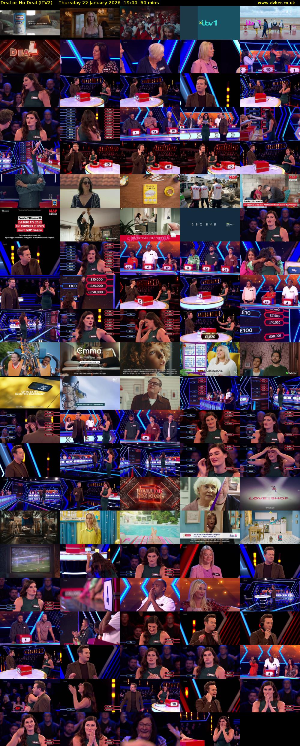 Deal or No Deal (ITV2) Thursday 22 January 2026 19:00 - 20:00