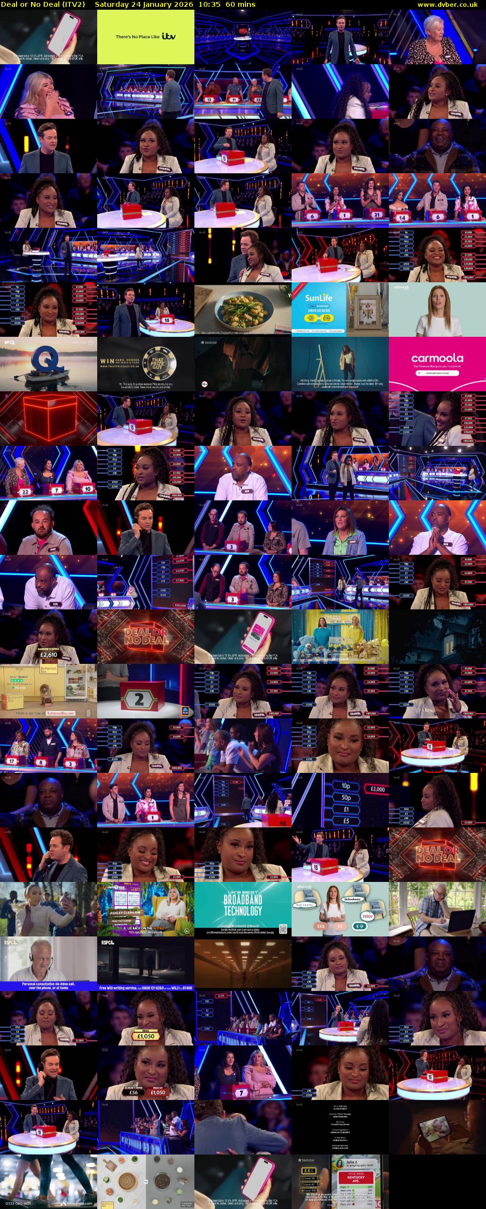 Deal or No Deal (ITV2) Saturday 24 January 2026 10:35 - 11:35