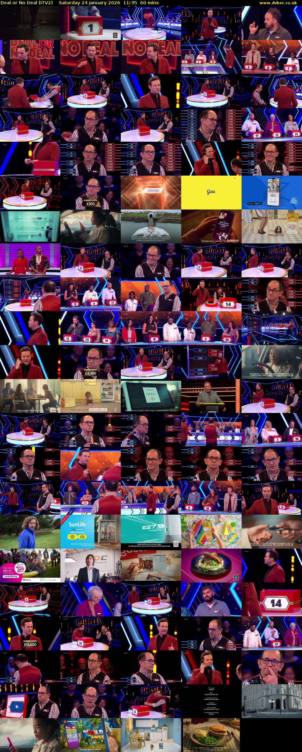 Deal or No Deal (ITV2) Saturday 24 January 2026 11:35 - 12:35