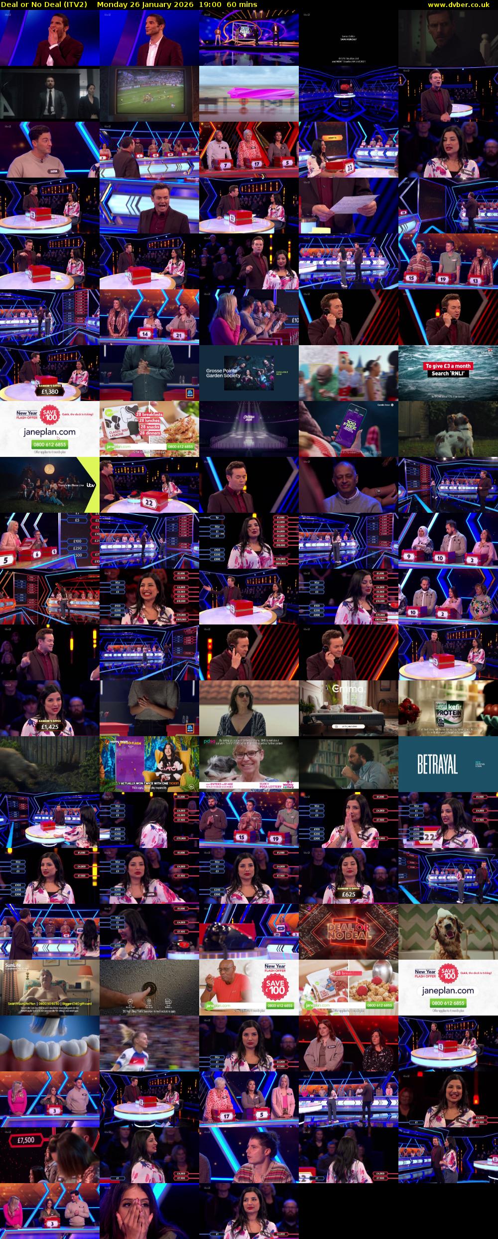 Deal or No Deal (ITV2) Monday 26 January 2026 19:00 - 20:00
