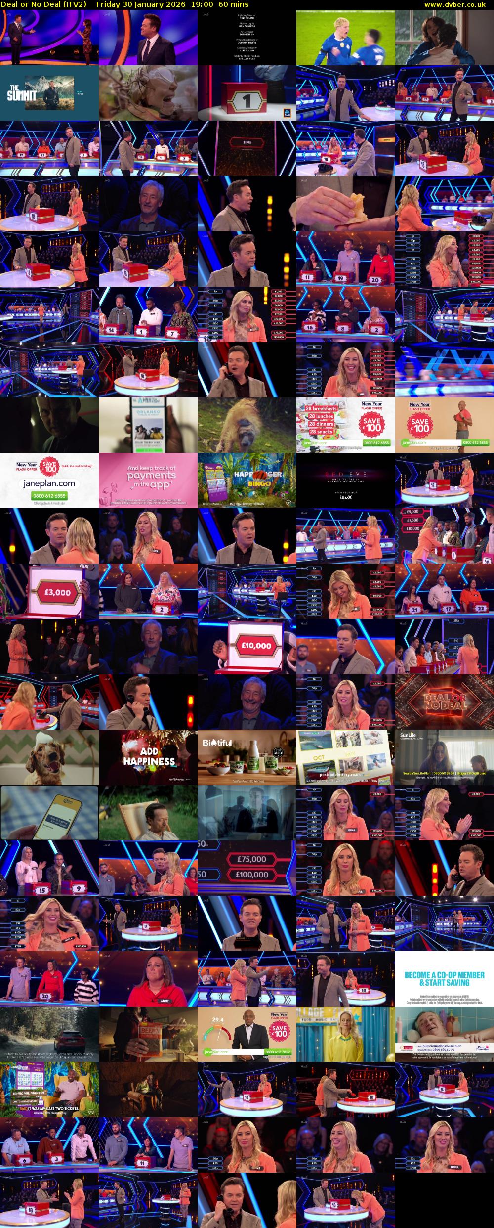 Deal or No Deal (ITV2) Friday 30 January 2026 19:00 - 20:00