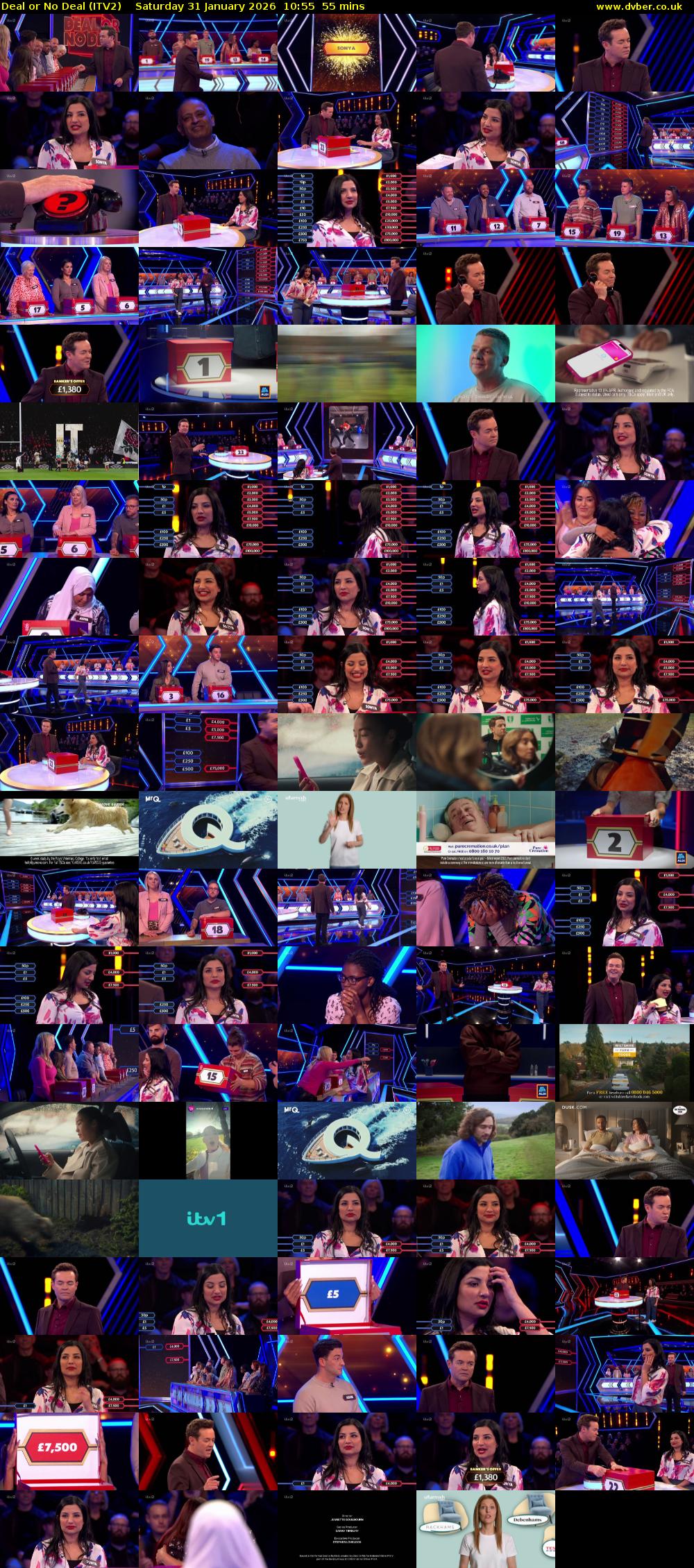 Deal or No Deal (ITV2) Saturday 31 January 2026 10:55 - 11:50