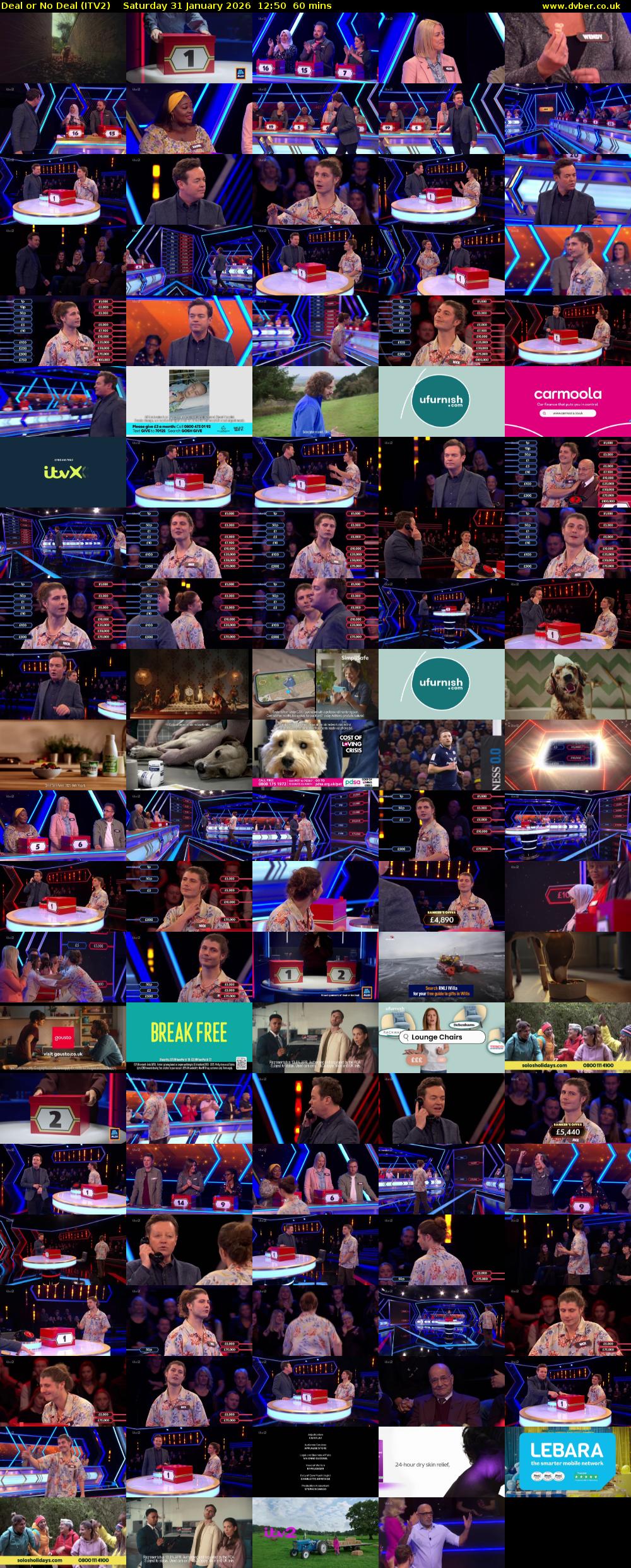Deal or No Deal (ITV2) Saturday 31 January 2026 12:50 - 13:50