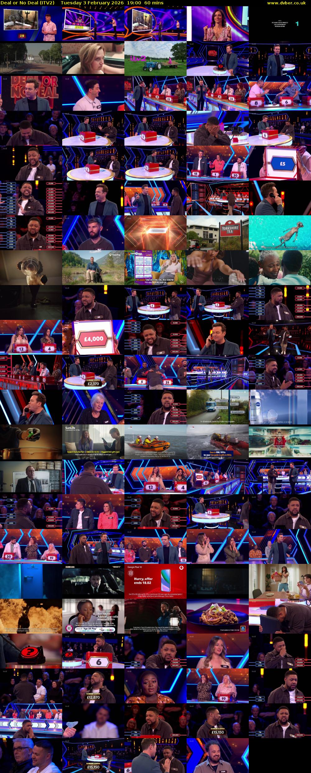 Deal or No Deal (ITV2) Tuesday 3 February 2026 19:00 - 20:00