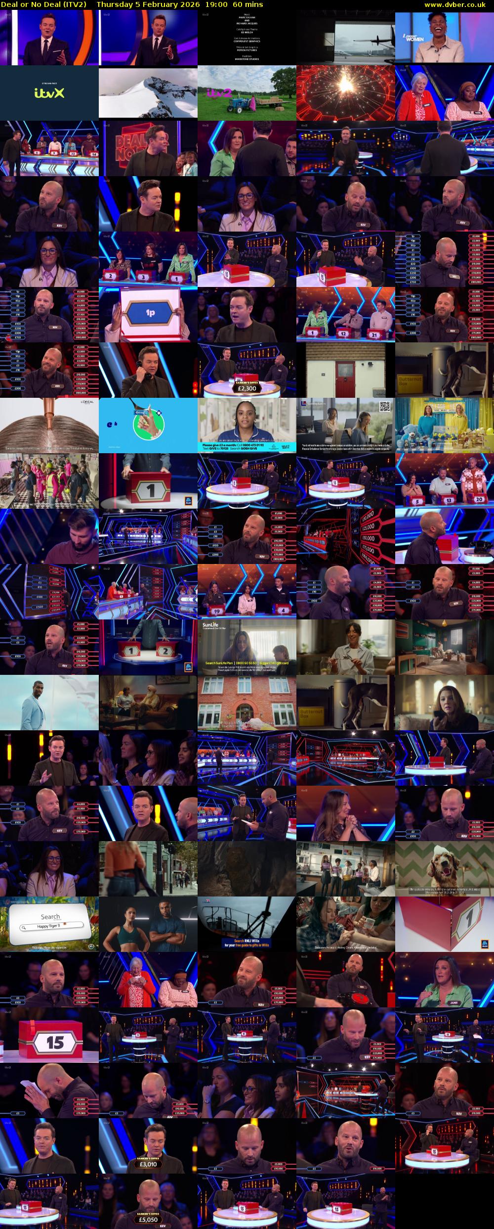 Deal or No Deal (ITV2) Thursday 5 February 2026 19:00 - 20:00