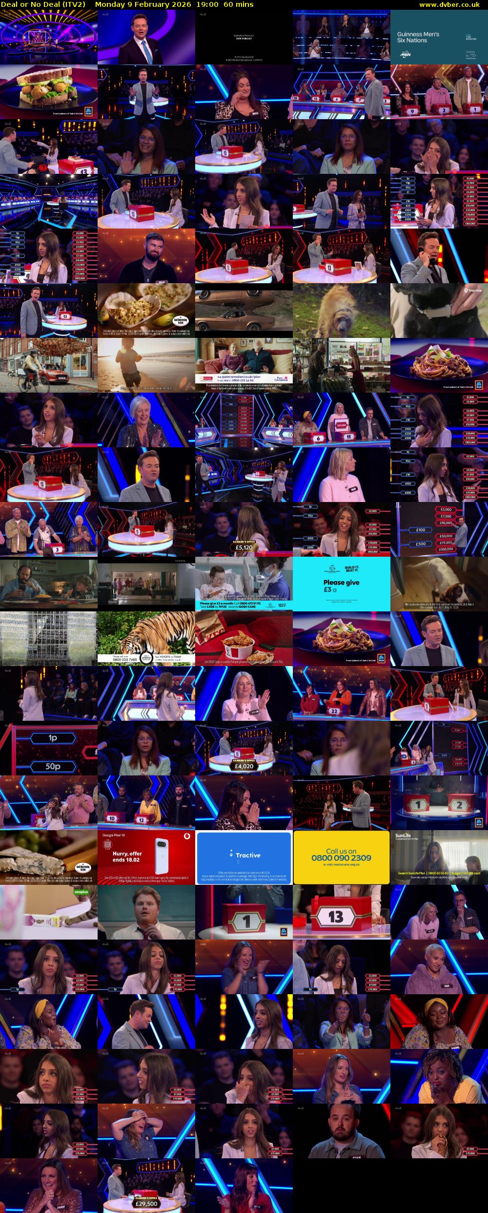 Deal or No Deal (ITV2) Monday 9 February 2026 19:00 - 20:00