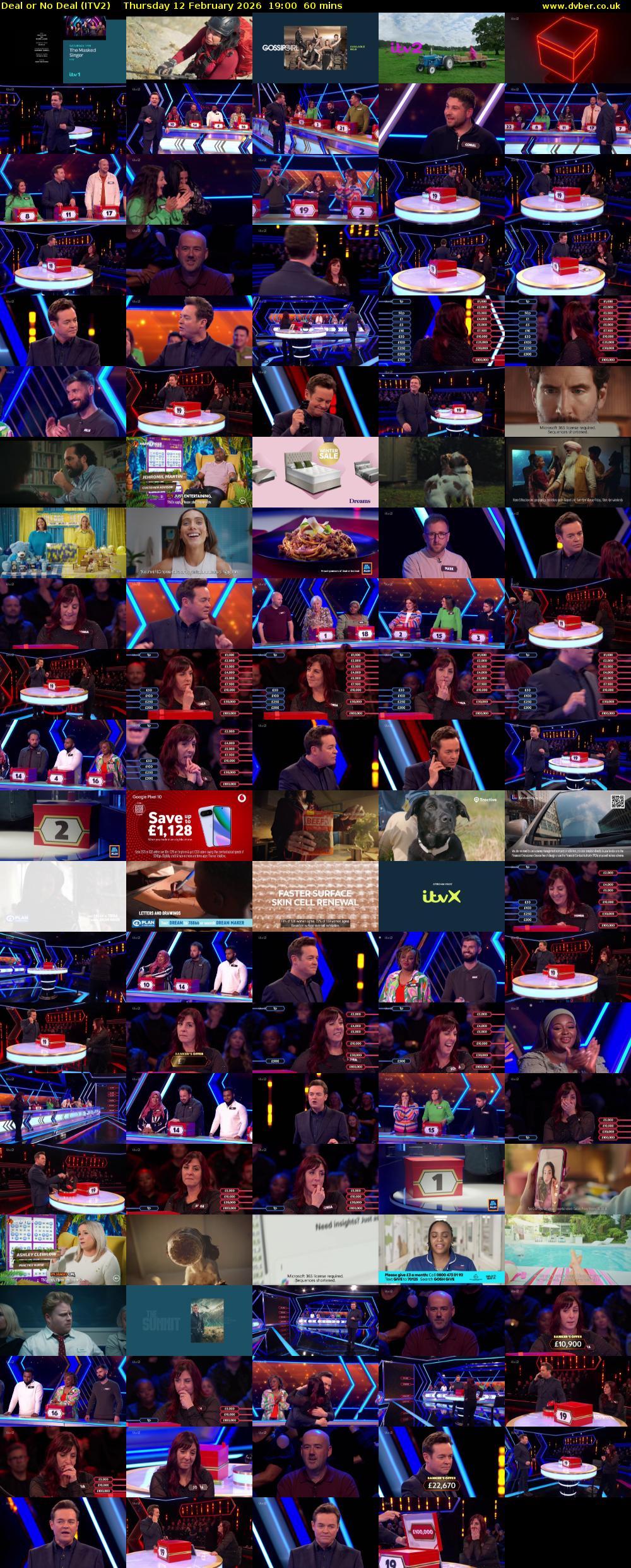 Deal or No Deal (ITV2) Thursday 12 February 2026 19:00 - 20:00