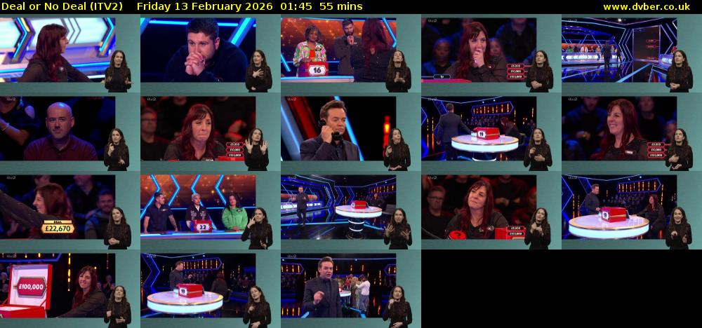 Deal or No Deal (ITV2) Friday 13 February 2026 01:45 - 02:40