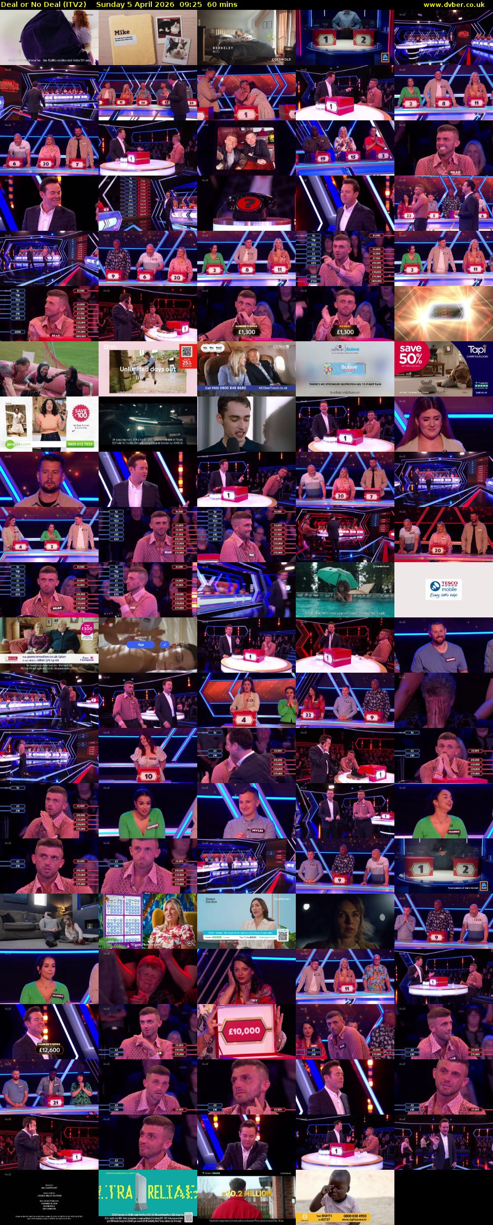 Deal or No Deal (ITV2) Sunday 5 April 2026 09:25 - 10:25