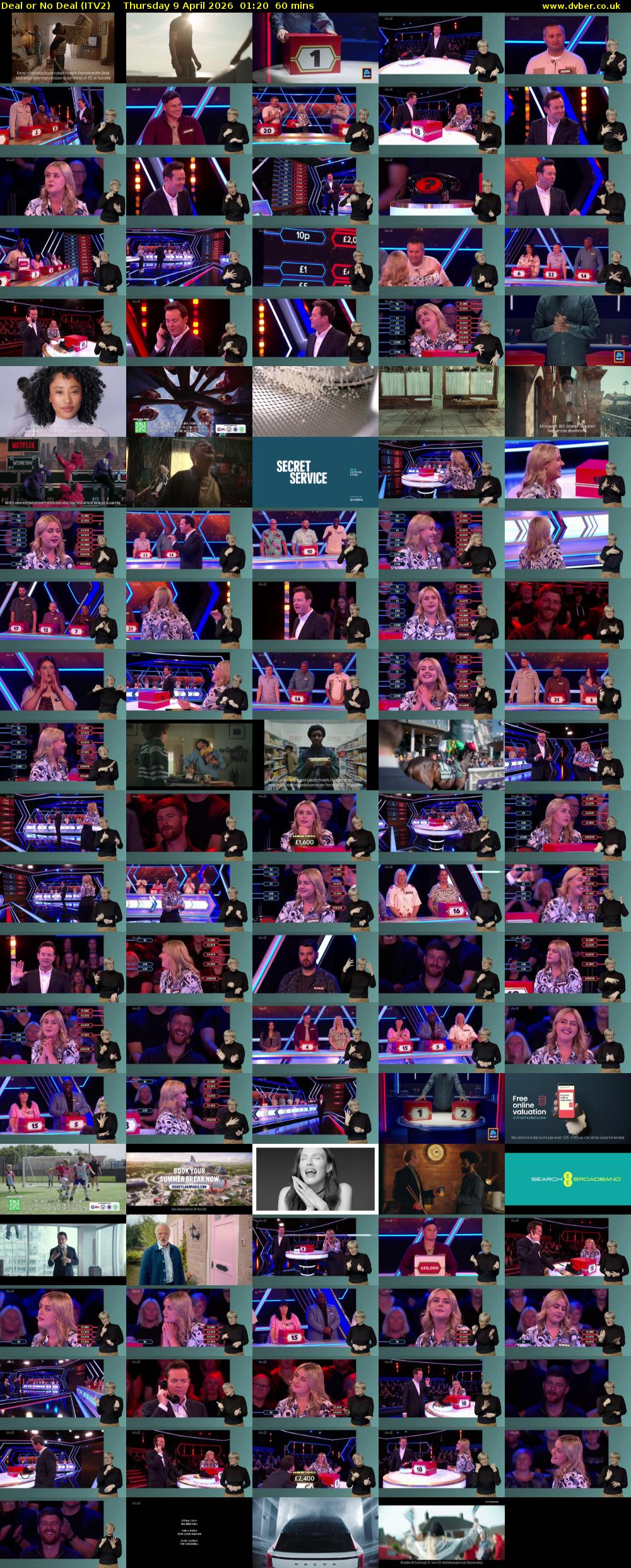Deal or No Deal (ITV2) Thursday 9 April 2026 01:20 - 02:20