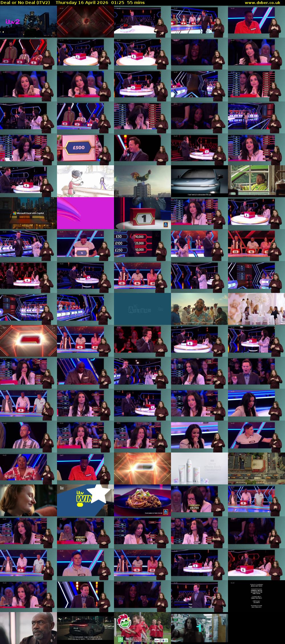 Deal or No Deal (ITV2) Thursday 16 April 2026 01:25 - 02:20