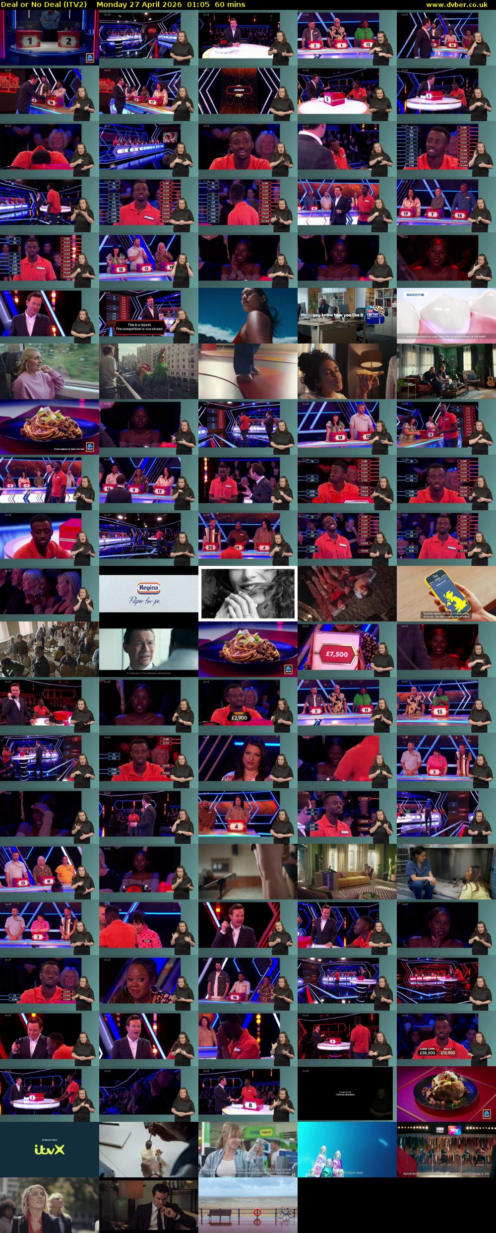Deal or No Deal (ITV2) Monday 27 April 2026 01:05 - 02:05