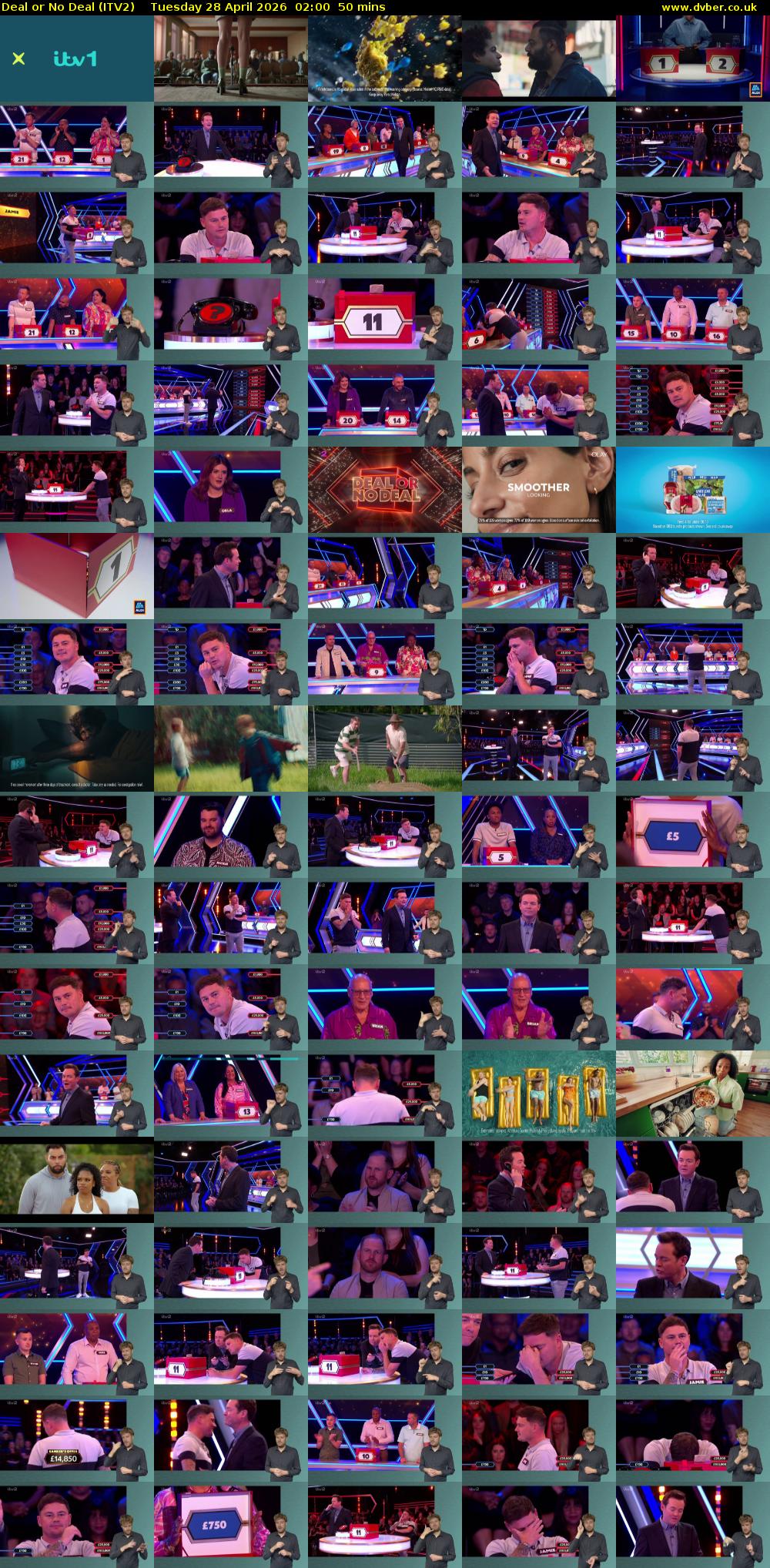 Deal or No Deal (ITV2) Tuesday 28 April 2026 02:00 - 02:50