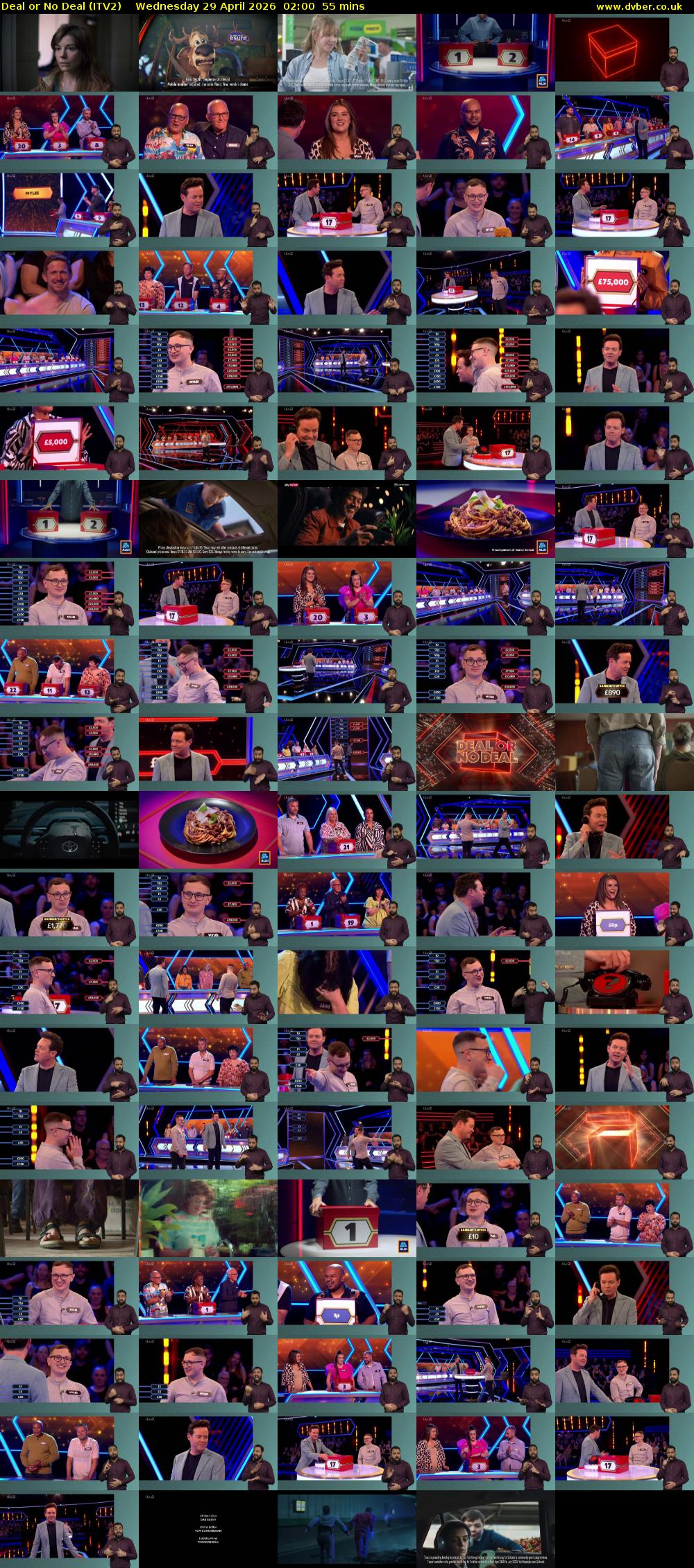 Deal or No Deal (ITV2) Wednesday 29 April 2026 02:00 - 02:55