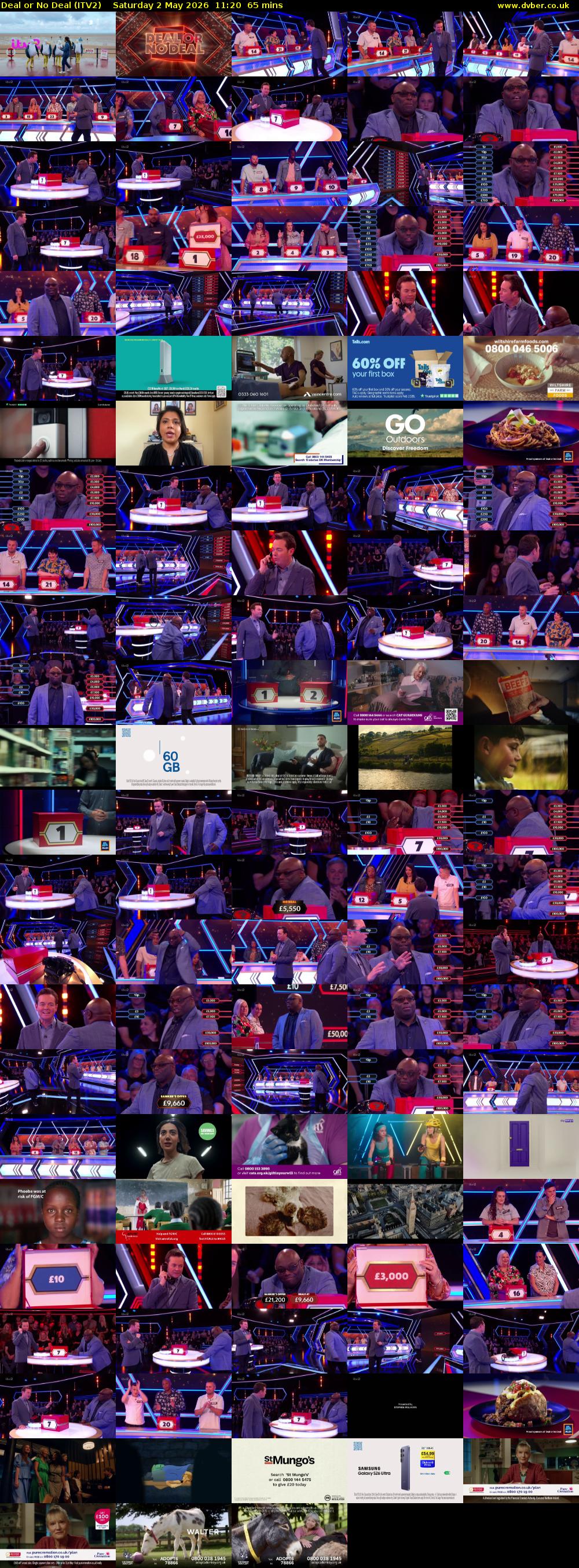 Deal or No Deal (ITV2) Saturday 2 May 2026 11:20 - 12:25